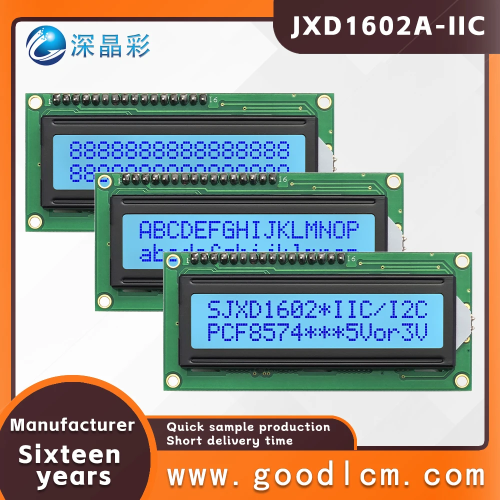 Высокоэффективный матричный ЖК-экран JXD1602A-IIC Интерфейс iic/i2c STN Серый Положительный модуль отображения LCM 1602 символов
Высокоэффективный матричный ЖК-экран JXD1602A-IIC Интерфейс iic/i2c STN Серый Положительный модуль отображения LCM 1602 символов