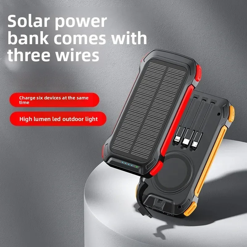 20000mAh 5V Portable Power Bank for Solar Charging Outdoor Dual LED Lights Built-in Cable Wireless Charging
20000mAh 5V Portable Power Bank for Solar Charging Outdoor Dual LED Lights Built-in Cable Wireless Charging