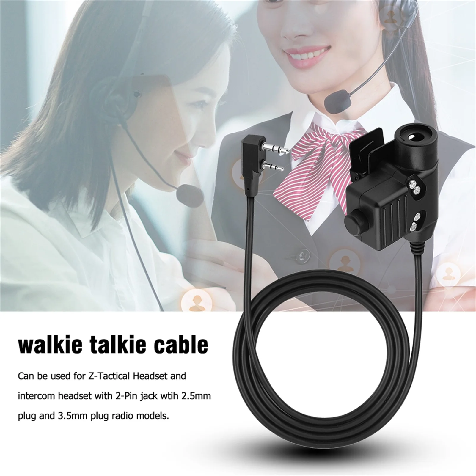 ZK20 U94 2 Pin Walkie Talkie Outdoors Accessories Cable Adapter PTT for Z Tactical Headset
ZK20 U94 2 Pin Walkie Talkie Outdoors Accessories Cable Adapter PTT for Z Tactical Headset