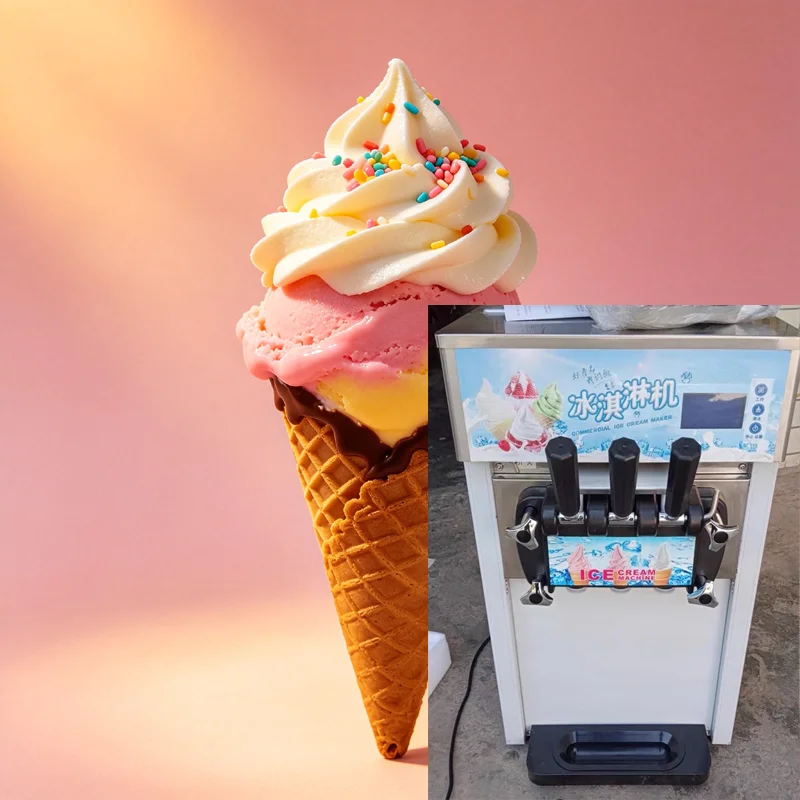 Soft Ice Cream Machine Serve Yogurt Maker 3 Flavors Fridge To Make Electric Ice Cream 18L/ H Gallons Per Hour Commercial Aotu Ic
Soft Ice Cream Machine Serve Yogurt Maker 3 Flavors Fridge To Make Electric Ice Cream 18L/ H Gallons Per Hour Commercial Aotu Ic