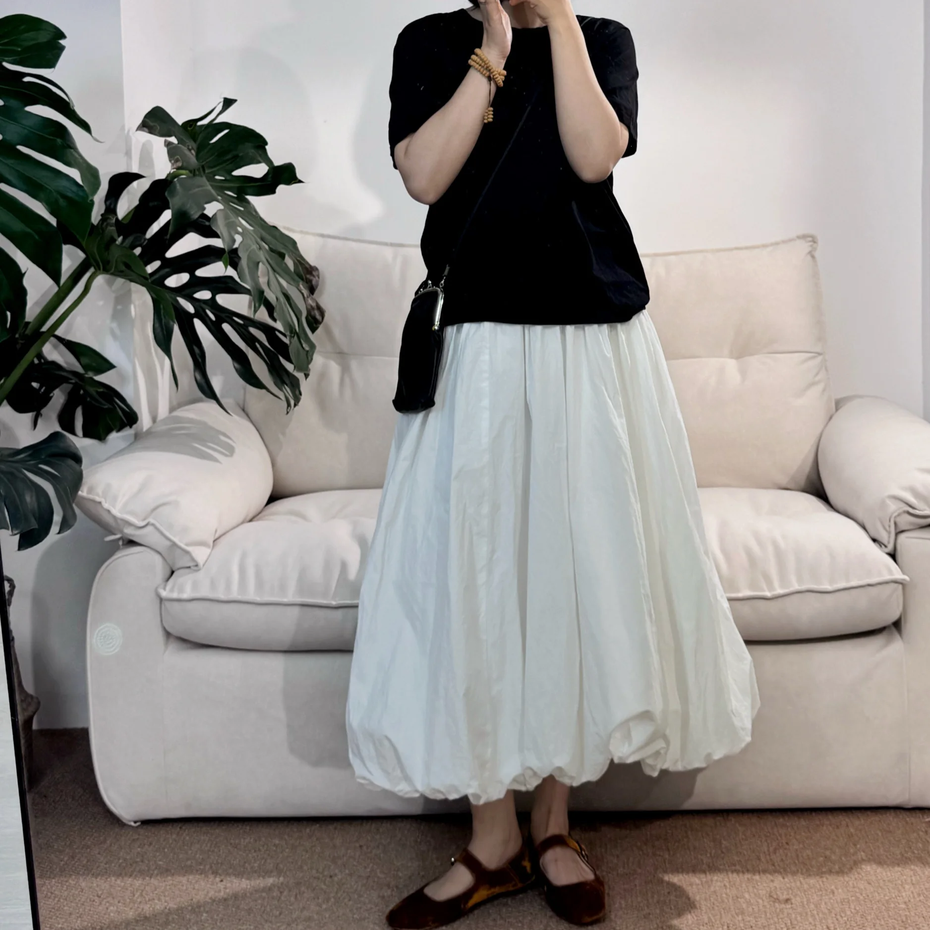 Loose High Waist A-Line Skirt Double Color Han-Ma Elastic Waistband Flared Half-length Bloomer Skirt Women's Spring Fashion
Loose High Waist A-Line Skirt Double Color Han-Ma Elastic Waistband Flared Half-length Bloomer Skirt Women's Spring Fashion