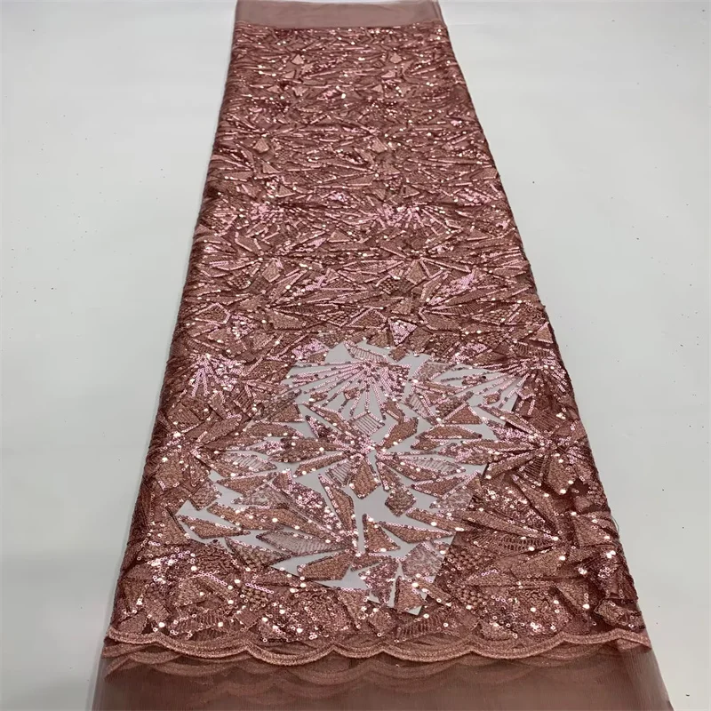 Luxurious African Sequins Net Mesh Lace Fabric 2025 Pink Embroidery Sequins French Tulle Lace for Nigerian Wedding Party Dress
Luxurious African Sequins Net Mesh Lace Fabric 2025 Pink Embroidery Sequins French Tulle Lace for Nigerian Wedding Party Dress