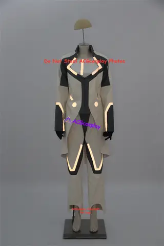 Tron Legacy Zuse Castor Cosplay Costume Faux leather made with reflective stripes