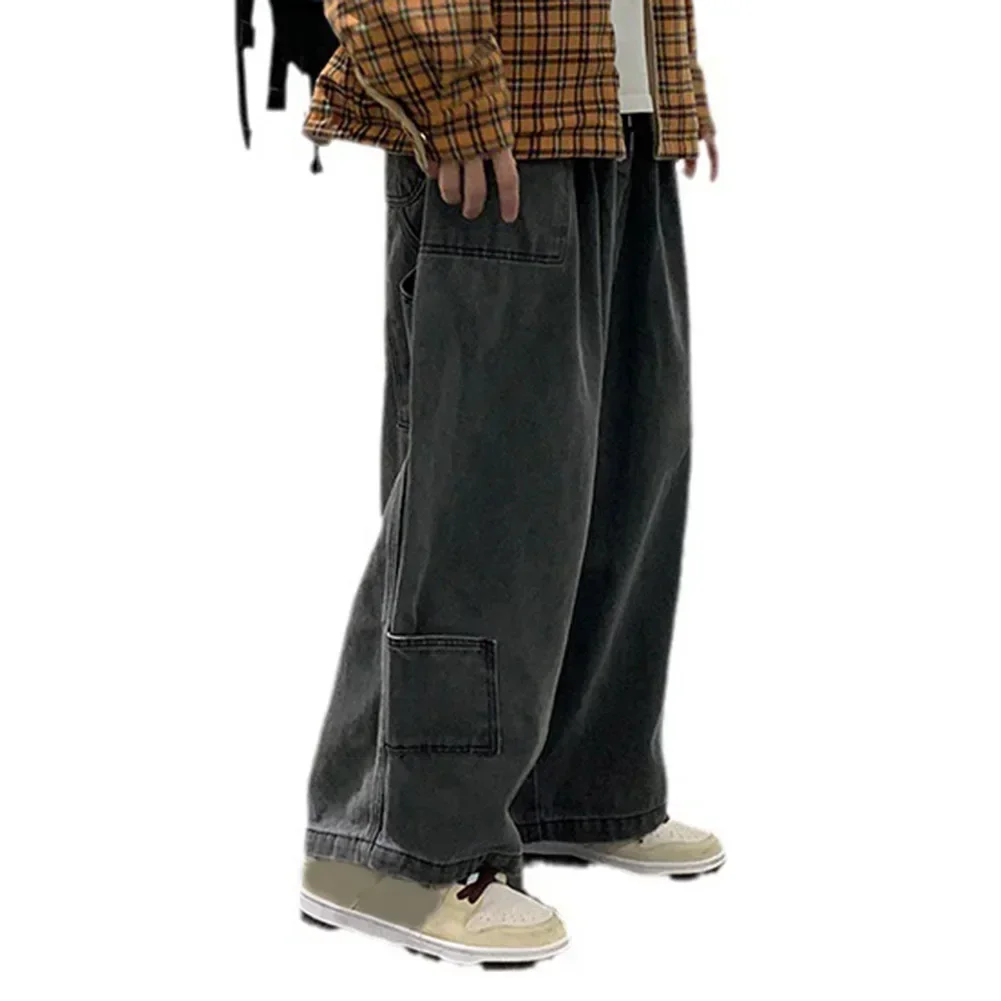 Mens Pants 1 Pc Black Casual Japanese Harajuku Loose Wide Leg Cargo Pants Multi-pocket Jeans Comfy Fashion Mens
Mens Pants 1 Pc Black Casual Japanese Harajuku Loose Wide Leg Cargo Pants Multi-pocket Jeans Comfy Fashion Mens