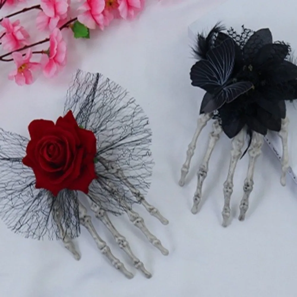 Cloth Ghost Claw Hair Clip Flower Skeleton Skeleton Hand Rose Hairpin Cosplay Supply Halloween Halloween Headwear Party Supply
Cloth Ghost Claw Hair Clip Flower Skeleton Skeleton Hand Rose Hairpin Cosplay Supply Halloween Halloween Headwear Party Supply
