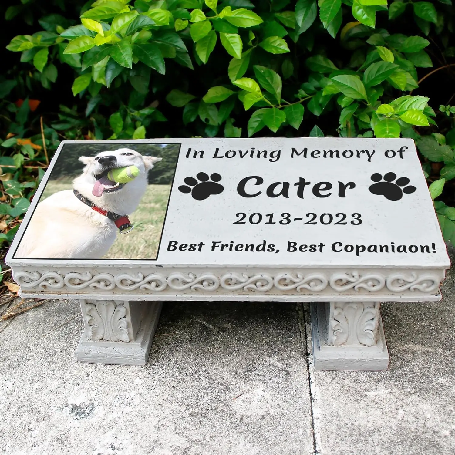 Personalized Bench Pet Memorial Garden Stone Plaque with Colorful Photo, Dog Grave Marker Dog Tombstone Cat Headstone B
Personalized Bench Pet Memorial Garden Stone Plaque with Colorful Photo, Dog Grave Marker Dog Tombstone Cat Headstone B