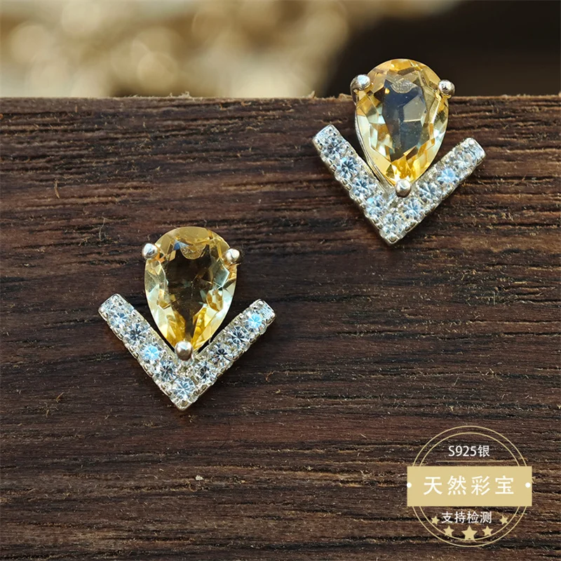 Real Original 925 Sterling Silver Stud Earrings for Women Gift Natural Citrine Genuine Elegant Birthday Fine Jewelry
Real Original 925 Sterling Silver Stud Earrings for Women Gift Natural Citrine Genuine Elegant Birthday Fine Jewelry
