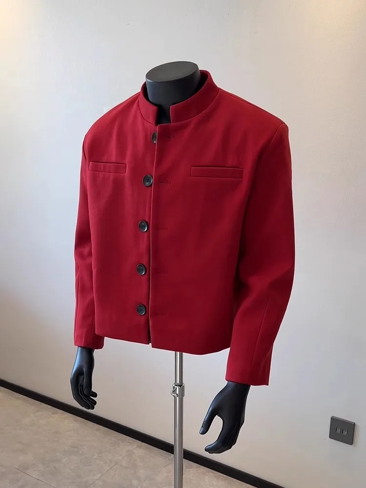 Красный шерстяной костюм Jaet, мужской обручальный костюм на весну и осень, новая китайская одежда с воротником-стойкой в стиле вестерн
Красный шерстяной костюм Jaet, мужской обручальный костюм на весну и осень, новая китайская одежда с воротником-стойкой в стиле вестерн