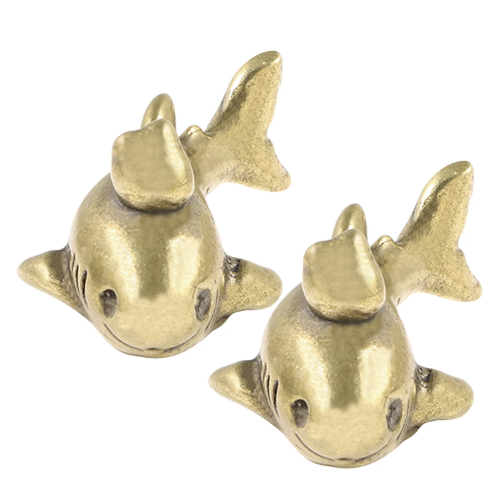 2 Pcs Brass Ornaments Shark Animal Figurine Craft Miniature Tea Pet Golden Desk Statue
2 Pcs Brass Ornaments Shark Animal Figurine Craft Miniature Tea Pet Golden Desk Statue