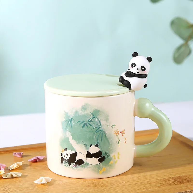 Cute Household Cartoon Little Panda With Lid Spoon Office Ceramic High Value Cup Souvenir Gift Mug
Cute Household Cartoon Little Panda With Lid Spoon Office Ceramic High Value Cup Souvenir Gift Mug