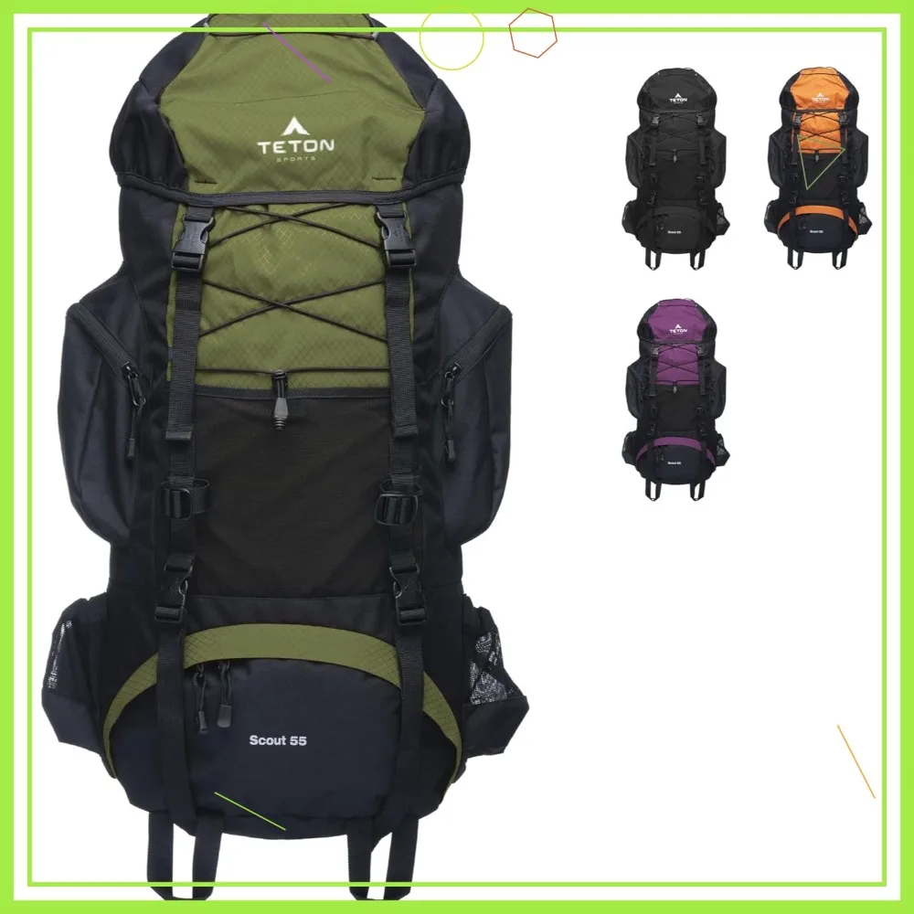 55L Scout Internal Frame Backpack for Hiking, Camping, Travel with Rain Cover
55L Scout Internal Frame Backpack for Hiking, Camping, Travel with Rain Cover