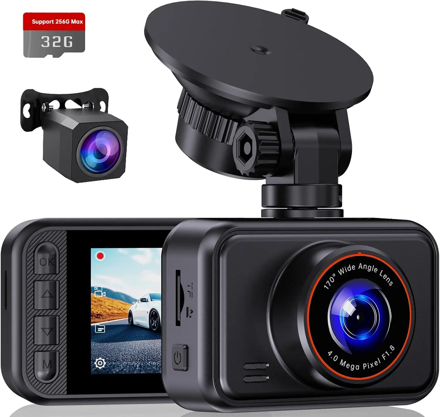 2.5K Dual Car Camera with 2' IPS Screen, WDR Night Vision, 24H Parking Monitor, G-Sensor, 32GB Card Included, Supports 256GB
2.5K Dual Car Camera with 2' IPS Screen, WDR Night Vision, 24H Parking Monitor, G-Sensor, 32GB Card Included, Supports 256GB