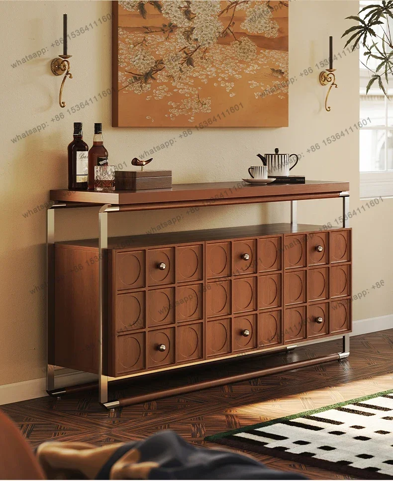 12French retro cherry wood wall integrated light luxury high sense solid wood storage cabinet
12French retro cherry wood wall integrated light luxury high sense solid wood storage cabinet