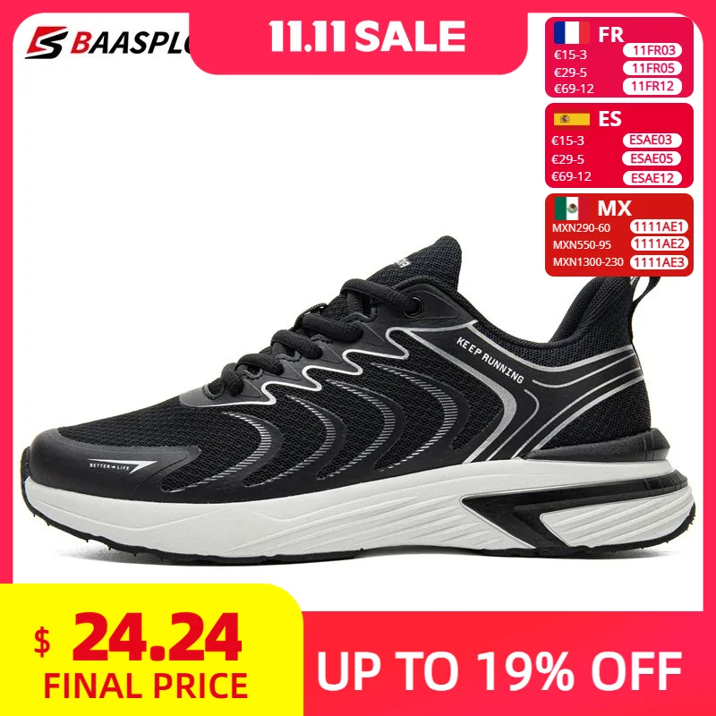 Baasploa 2025 весенние мужские спортивные кроссовки для бега на открытом воздухе, легкие сетчатые дышащие модные кроссовки для горного бега
Baasploa 2025 весенние мужские спортивные кроссовки для бега на открытом воздухе, легкие сетчатые дышащие модные кроссовки для горного бега