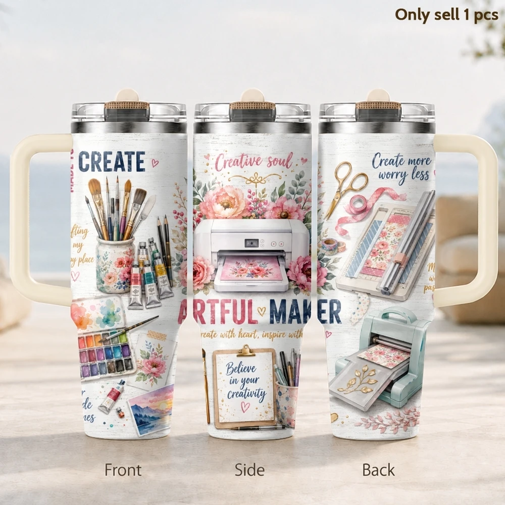 Crafter Life Art Design Vacuum Flasks 40oz 3rd Gen Vacuum Insulated Stainless Steel Tumbler Cup with Handle Straw Lid
Crafter Life Art Design Vacuum Flasks 40oz 3rd Gen Vacuum Insulated Stainless Steel Tumbler Cup with Handle Straw Lid