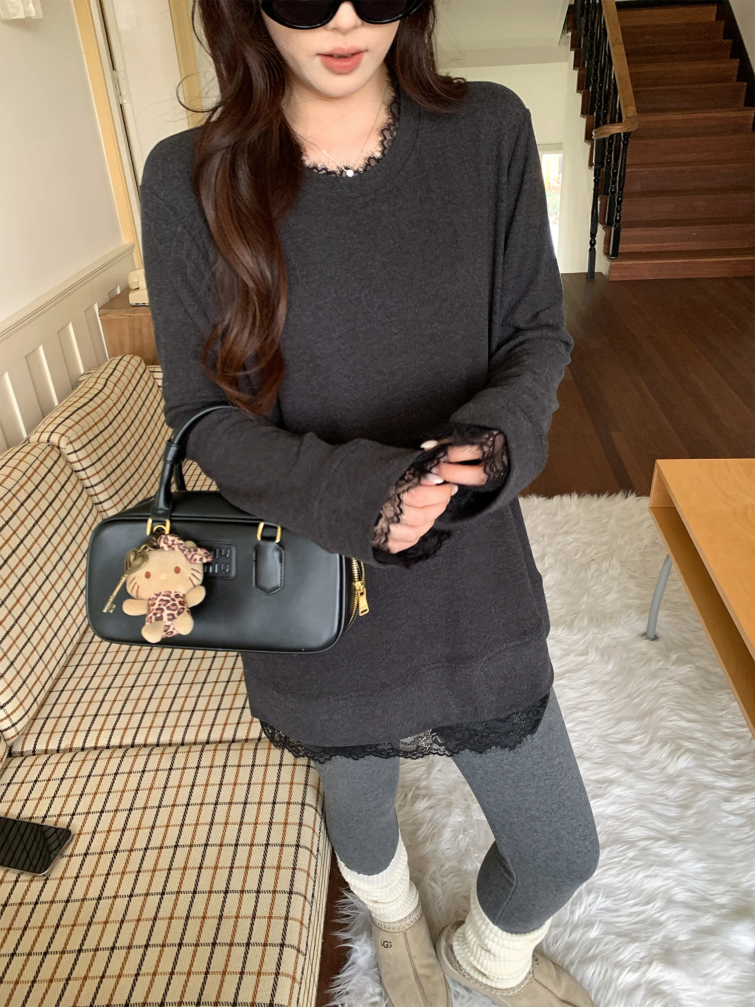 Женская зимняя футболка NAZ больших размеров с двусторонним кружевом, в корейском стиле, повседневная, свободного кроя, с длинным рукавом, круглым вырезом
Женская зимняя футболка NAZ больших размеров с двусторонним кружевом, в корейском стиле, повседневная, свободного кроя, с длинным рукавом, круглым вырезом