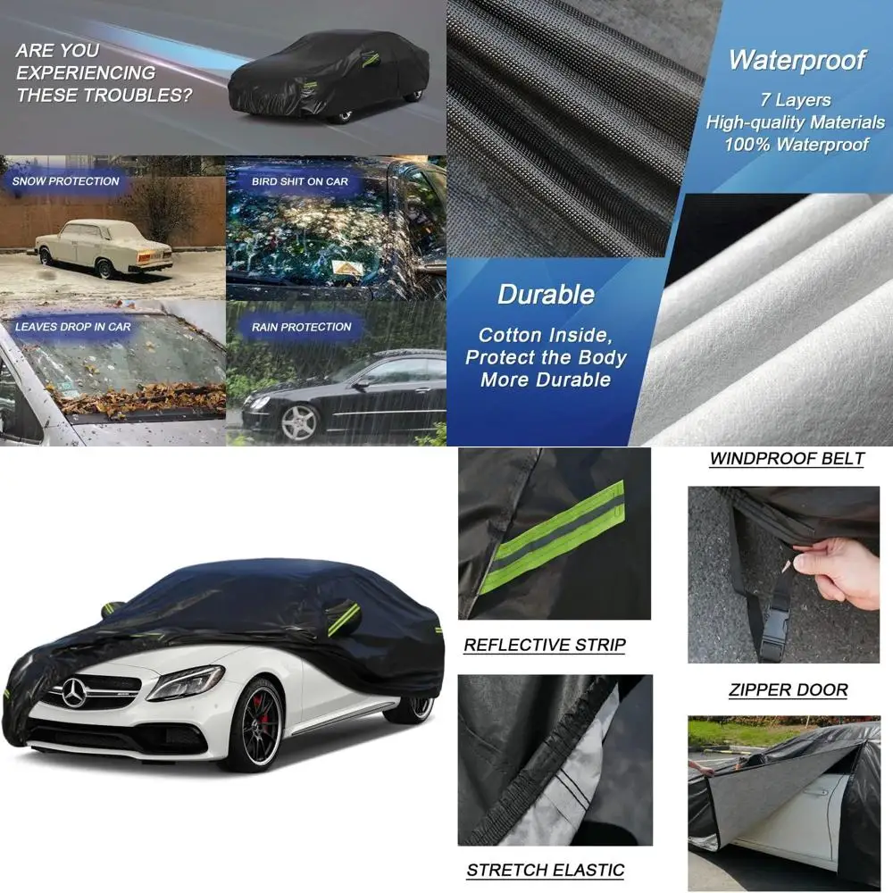 7 Layers Car Cover Custom Fit for C-Class C300 C250, 2004-2025, Outdoor Waterproof Protection with Zipper Door
7 Layers Car Cover Custom Fit for C-Class C300 C250, 2004-2025, Outdoor Waterproof Protection with Zipper Door