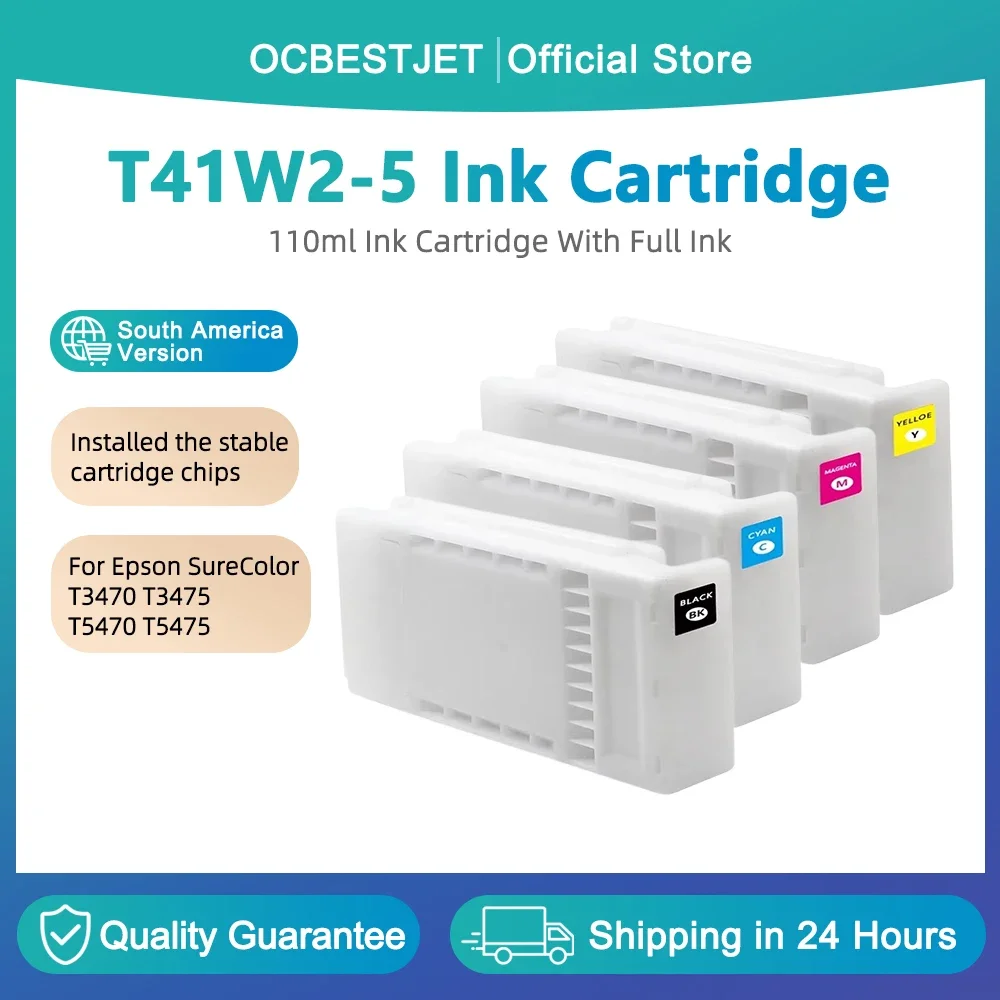 OCBESTJET T41W2 T41W3 T41W4 T41W5 Ink Cartridge With Pigment Ink For Epson SureColor T3470 T3475 T5470 T5475 Printer Ink Bag
OCBESTJET T41W2 T41W3 T41W4 T41W5 Ink Cartridge With Pigment Ink For Epson SureColor T3470 T3475 T5470 T5475 Printer Ink Bag