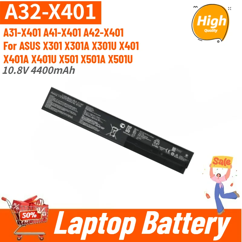 A32-X401 High Quality Laptop battery 10.8V 4400mAh For Asus F301 F301A F301U F401 F401A F401U F501 S301 S401 S501 S301A S401A
A32-X401 High Quality Laptop battery 10.8V 4400mAh For Asus F301 F301A F301U F401 F401A F401U F501 S301 S401 S501 S301A S401A