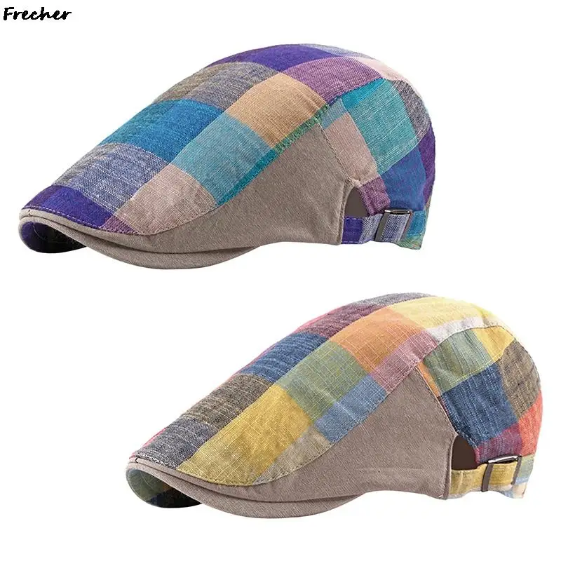 Multicolor Plaid Newsboy Hats Spring Summer Berets Flat Hat Color Matching Cap French Style Artist Retro Beanies Elegant Caps
Multicolor Plaid Newsboy Hats Spring Summer Berets Flat Hat Color Matching Cap French Style Artist Retro Beanies Elegant Caps