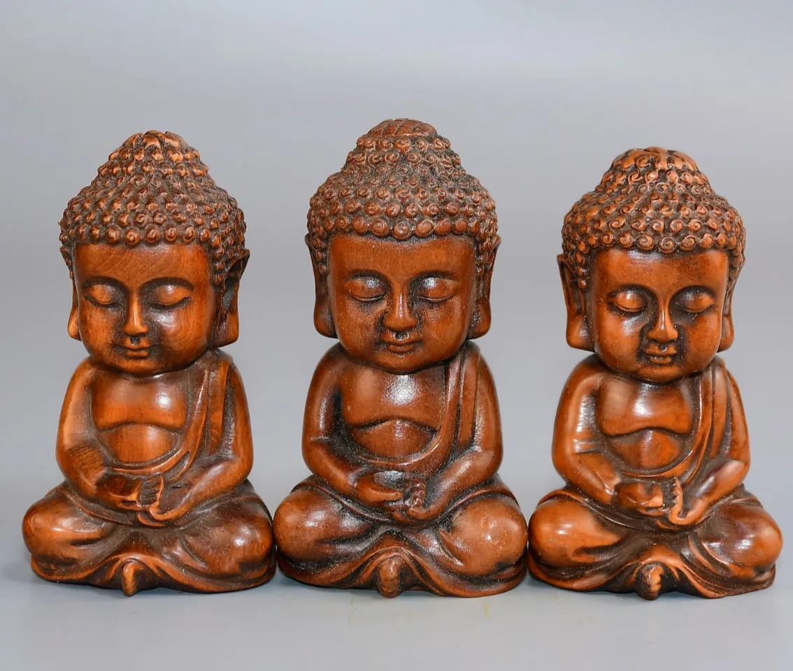 3"Old Boxwood Baobao Buddha Phra Sompo Shakyamuni Amitabha Buddha A Set Worship Hall Town house
3"Old Boxwood Baobao Buddha Phra Sompo Shakyamuni Amitabha Buddha A Set Worship Hall Town house