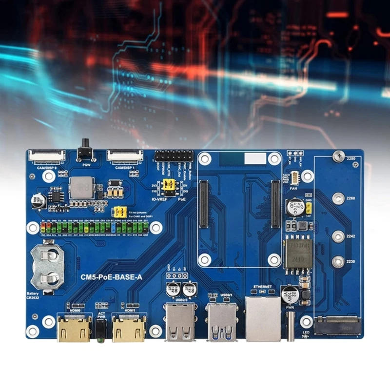 Advanced Compute Module 5 Expansion Board Featuring M.2 NVMe Solid Disk Support and Versatiled Connection H8WD
Advanced Compute Module 5 Expansion Board Featuring M.2 NVMe Solid Disk Support and Versatiled Connection H8WD