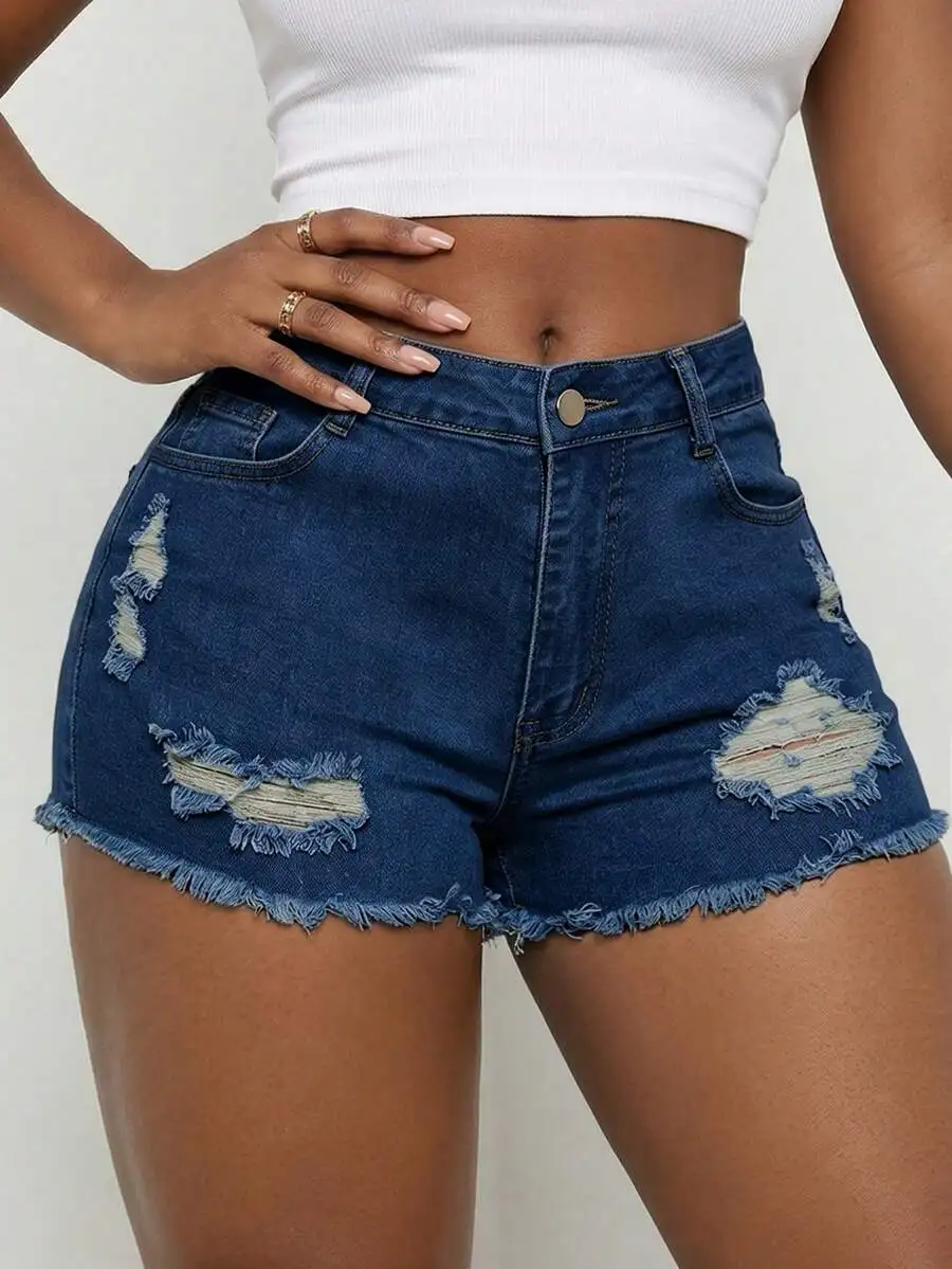 Womens Stretch Ripped Frayed Denim Shorts Mid Waist Slim Fit Streetwear
Womens Stretch Ripped Frayed Denim Shorts Mid Waist Slim Fit Streetwear