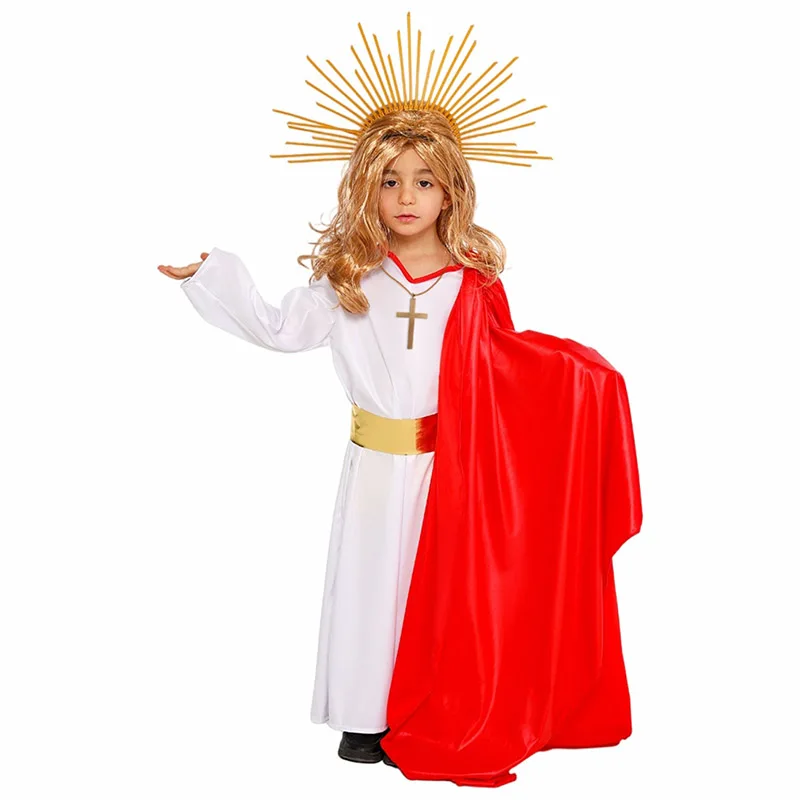 Little Red Jesus Biblical Clothes Outfit Fancy Dress Up Girls Christmas Costume Boys Christ God Jesus Halloween Costume
Little Red Jesus Biblical Clothes Outfit Fancy Dress Up Girls Christmas Costume Boys Christ God Jesus Halloween Costume