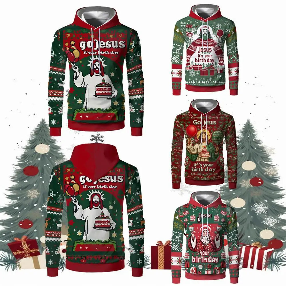 Jesus Birthday Pattern Fun Christmas Men's Sweatshirt Fashion Oversized Women's Hoodie Pullover Unisex Holiday Clothes Xmas Gift
Jesus Birthday Pattern Fun Christmas Men's Sweatshirt Fashion Oversized Women's Hoodie Pullover Unisex Holiday Clothes Xmas Gift