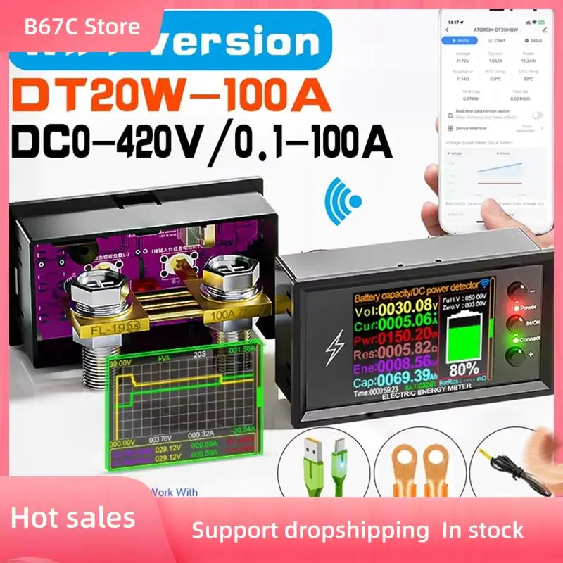 B67C DT20W 0-420 В Tuya Wi-Fi умный тестер обнаружения емкости литиевой батареи постоянный ток напряжение кулон измеритель мощности
B67C DT20W 0-420 В Tuya Wi-Fi умный тестер обнаружения емкости литиевой батареи постоянный ток напряжение кулон измеритель мощности