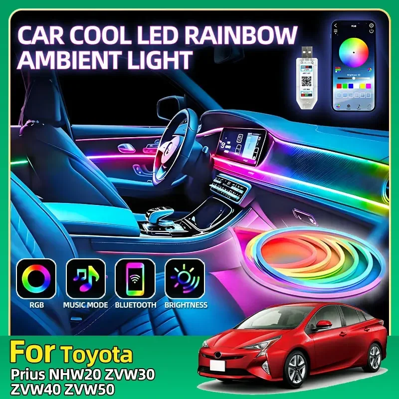 Автомобильное окружающее освещение Rainbow Streamer RGB светодиодный интерьер для Toyota Prius NHW20 ZVW30 ZVW40 ZVW50 C-HR NGX10 NGX50 Yaris XP10 XP90
Автомобильное окружающее освещение Rainbow Streamer RGB светодиодный интерьер для Toyota Prius NHW20 ZVW30 ZVW40 ZVW50 C-HR NGX10 NGX50 Yaris XP10 XP90
