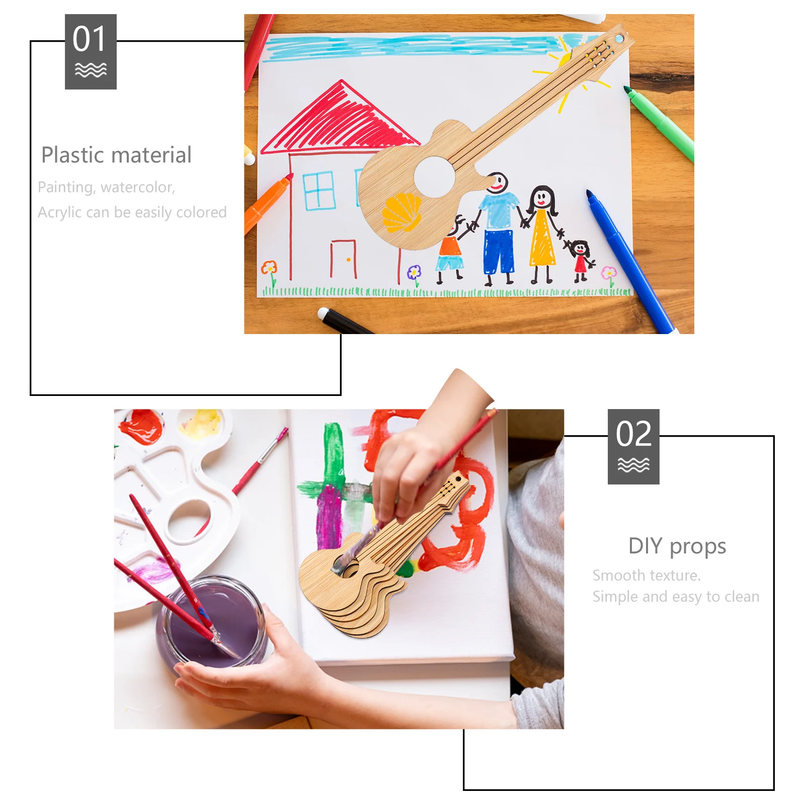 6Pcs Bamboo Blank Bookmarks DIY Guitar Design Hanging Tags Pendant Smooth Edges Book Decoration Graduation Gift
6Pcs Bamboo Blank Bookmarks DIY Guitar Design Hanging Tags Pendant Smooth Edges Book Decoration Graduation Gift