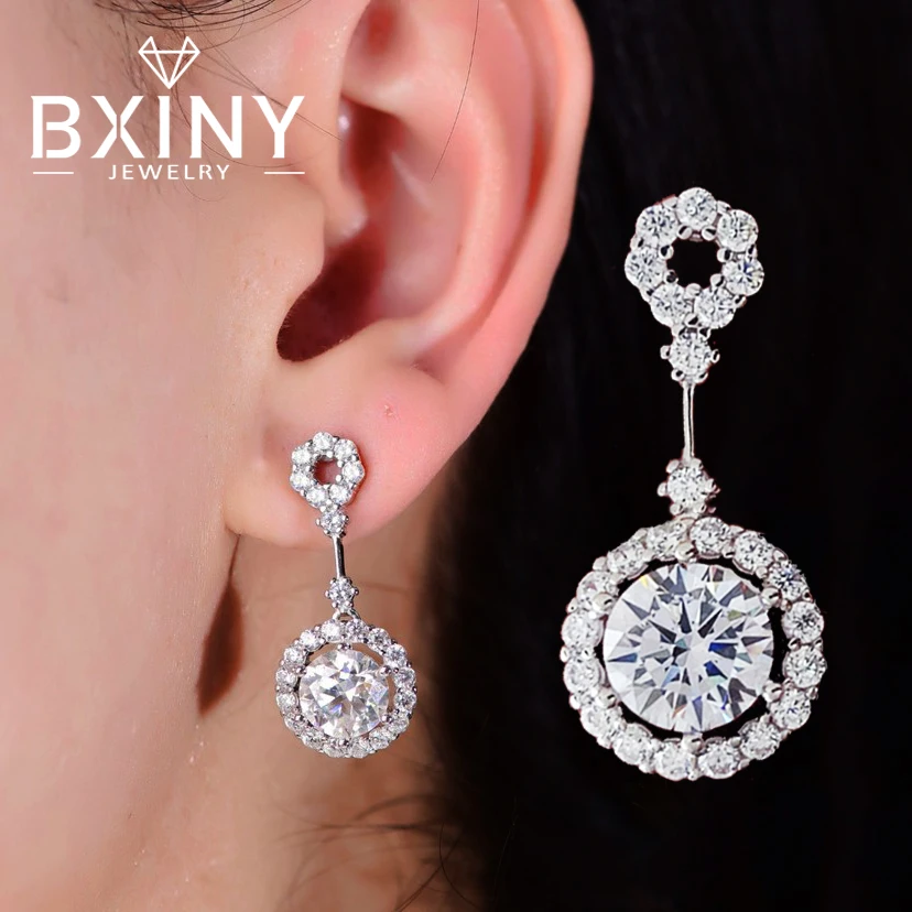 BXINY Luxury 1/2CT Moissanite Drop Earrings 925 Sterling Silver Sparkling Diamonds for Women Wedding Fine Jewelry Gifts with GRA
BXINY Luxury 1/2CT Moissanite Drop Earrings 925 Sterling Silver Sparkling Diamonds for Women Wedding Fine Jewelry Gifts with GRA