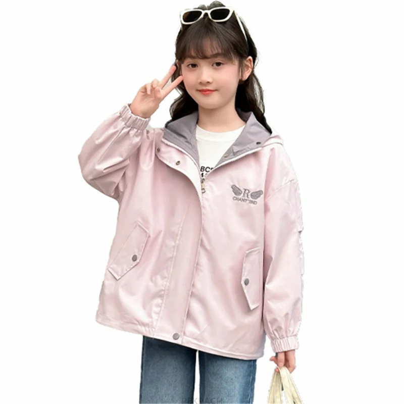 Korean Style Children Hooded Jacket For Girls Elegant Zipper Coat With Hoodies Fashion Street Outfit Kids Spring Outdoor Clothes
Korean Style Children Hooded Jacket For Girls Elegant Zipper Coat With Hoodies Fashion Street Outfit Kids Spring Outdoor Clothes