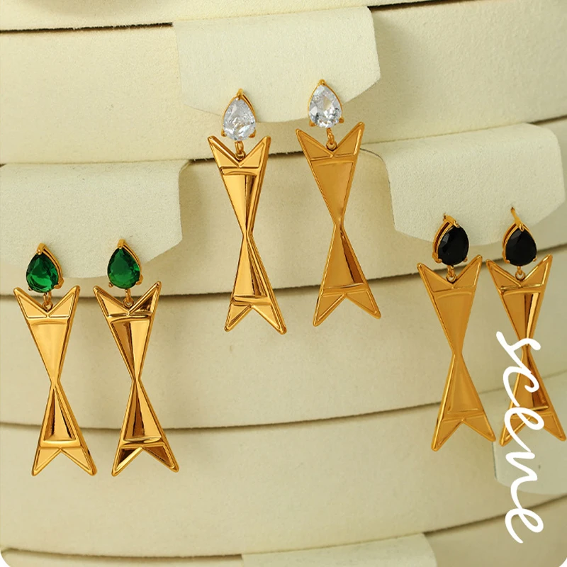 PRISCA | Geometric Earrings for Women Stainless Steel Inlaid Zircon Exaggerated Punk Jewelry Street Style New
PRISCA | Geometric Earrings for Women Stainless Steel Inlaid Zircon Exaggerated Punk Jewelry Street Style New