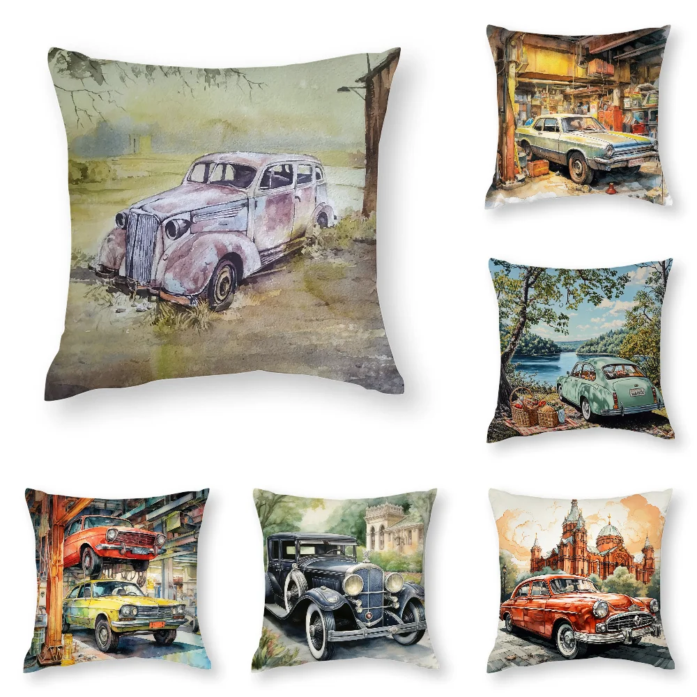 Watercolor Vintage Car Pillow Case 3D Print Polyester Fiber 40*40 cm Home Sofa Throw Pillow Cover Decoration Festival Gift
Watercolor Vintage Car Pillow Case 3D Print Polyester Fiber 40*40 cm Home Sofa Throw Pillow Cover Decoration Festival Gift
