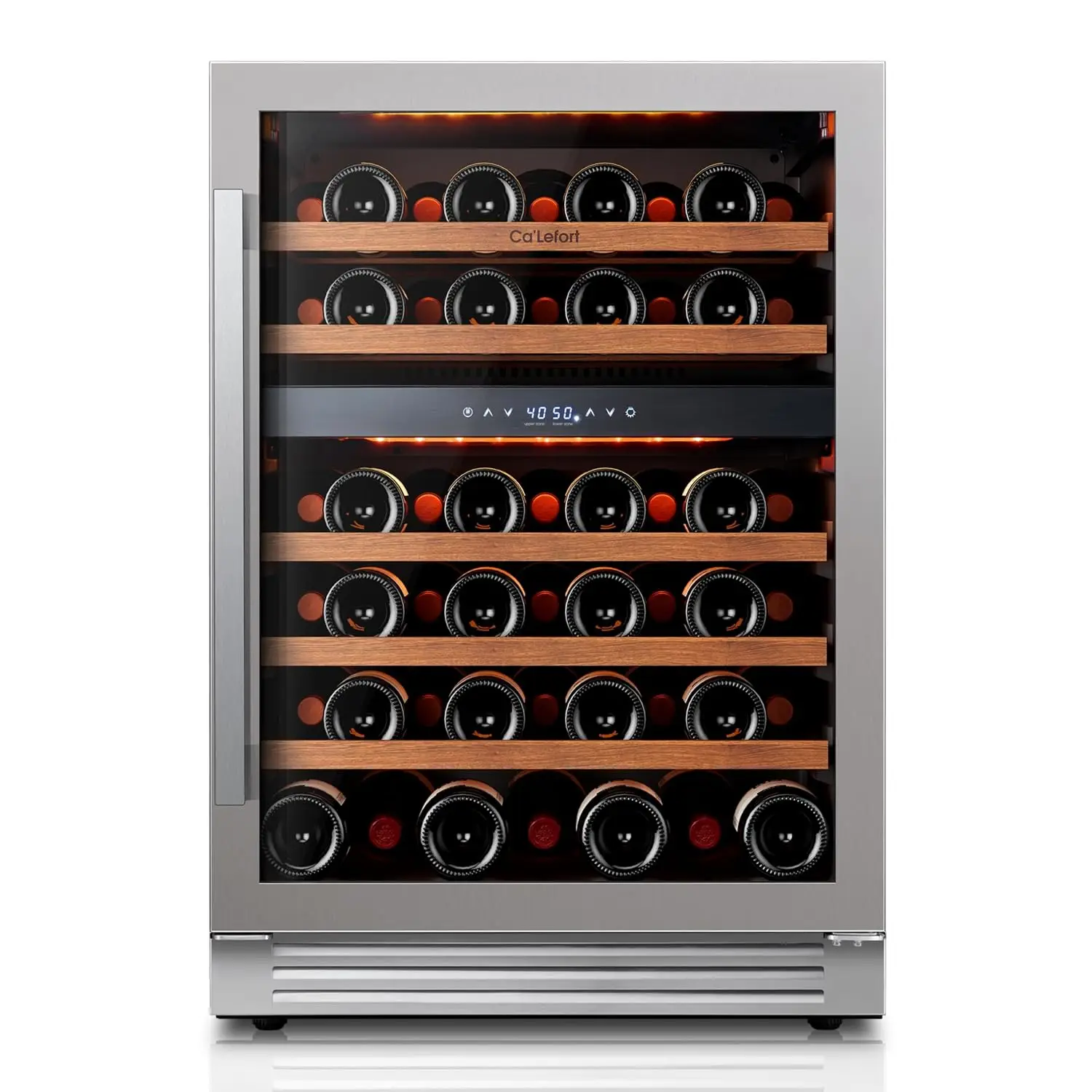 24In 52Bottle Dual Zone Wine Cooler Glass Door 40-65°F LED Built-in Freestanding Home Bar Kitchen 5.65cuft Customized
24In 52Bottle Dual Zone Wine Cooler Glass Door 40-65°F LED Built-in Freestanding Home Bar Kitchen 5.65cuft Customized