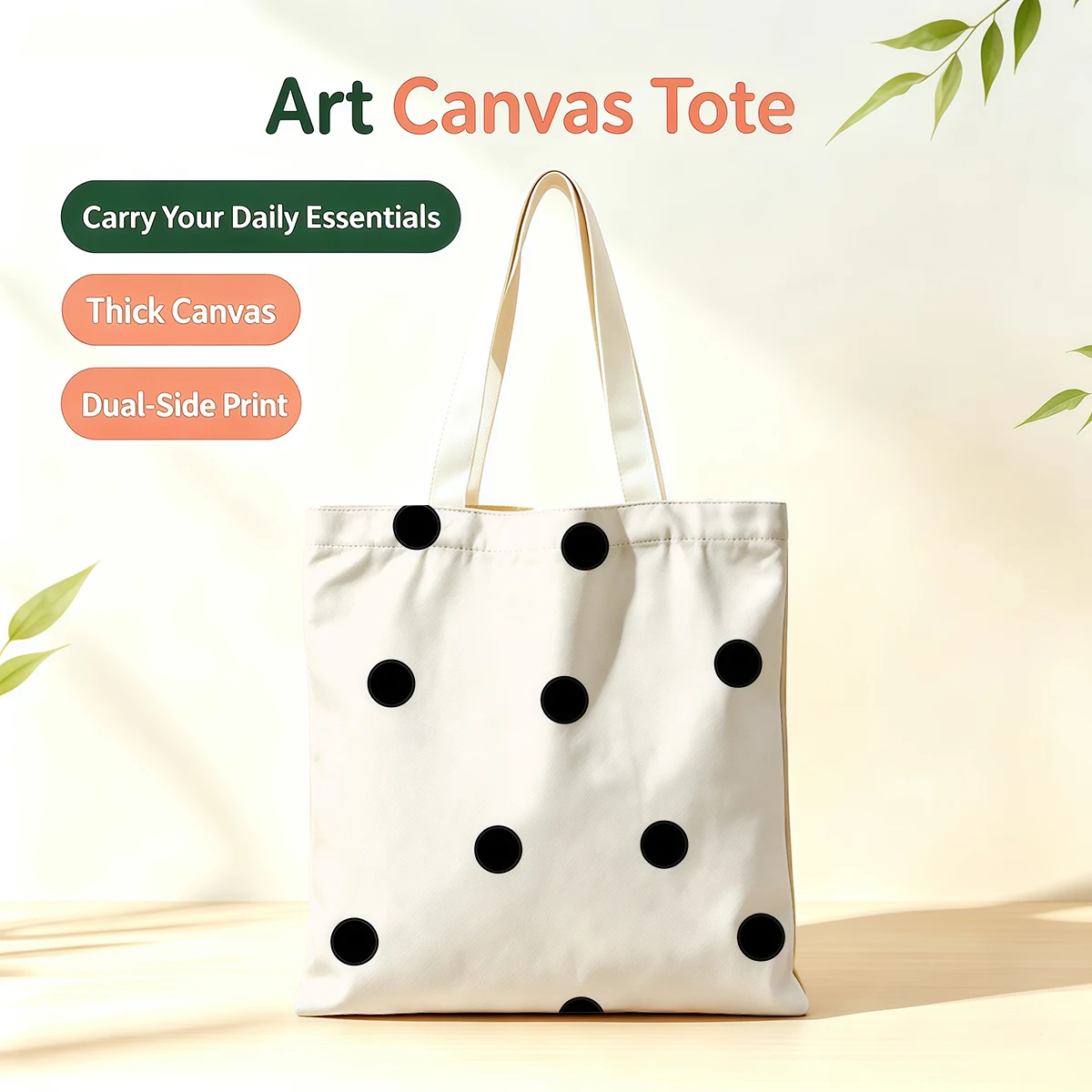 Irregular Black Polka Dots Dual-Side Printed Tote Bag Eco Handbag for School Office Daily Errands Daily Must-Have Bag
Irregular Black Polka Dots Dual-Side Printed Tote Bag Eco Handbag for School Office Daily Errands Daily Must-Have Bag
