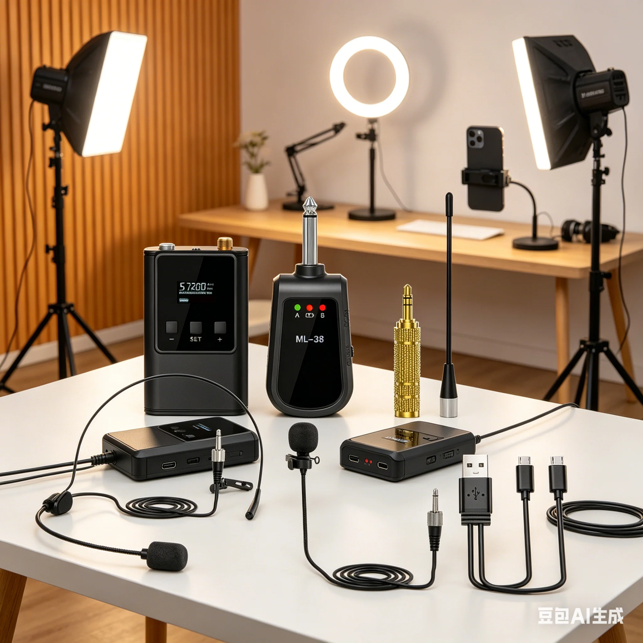 Portable Wireless Microphone System Crystal-Clear Sound Head Mounted Lavalier Mic For Events Recordings Microphone Accessories
Portable Wireless Microphone System Crystal-Clear Sound Head Mounted Lavalier Mic For Events Recordings Microphone Accessories