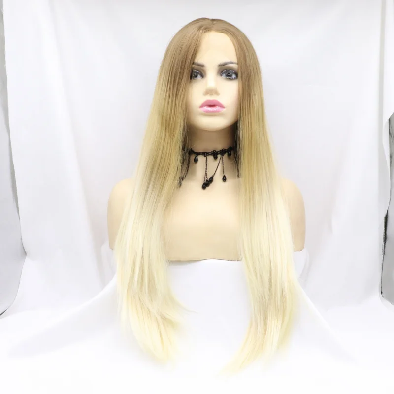 Hand-crocheted front lace synthetic wig, matte high-temperature fiber, three-color long straight hair, cosplay full headpiece
Hand-crocheted front lace synthetic wig, matte high-temperature fiber, three-color long straight hair, cosplay full headpiece