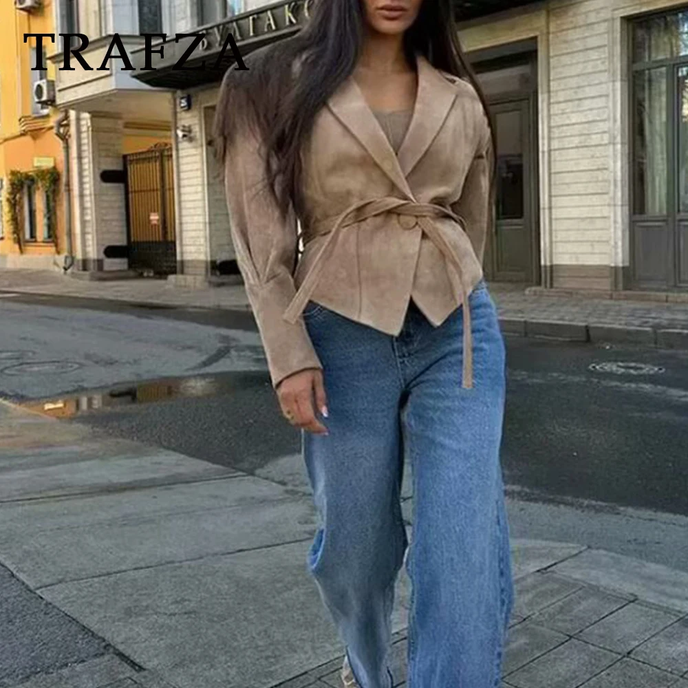 TRAFZA Fshion 202, весенние женские короткие бархатные куртки с одной пуговицей и длинными рукавами, шикарная куртка, повседневная женская уличная одежда
TRAFZA Fshion 202, весенние женские короткие бархатные куртки с одной пуговицей и длинными рукавами, шикарная куртка, повседневная женская уличная одежда