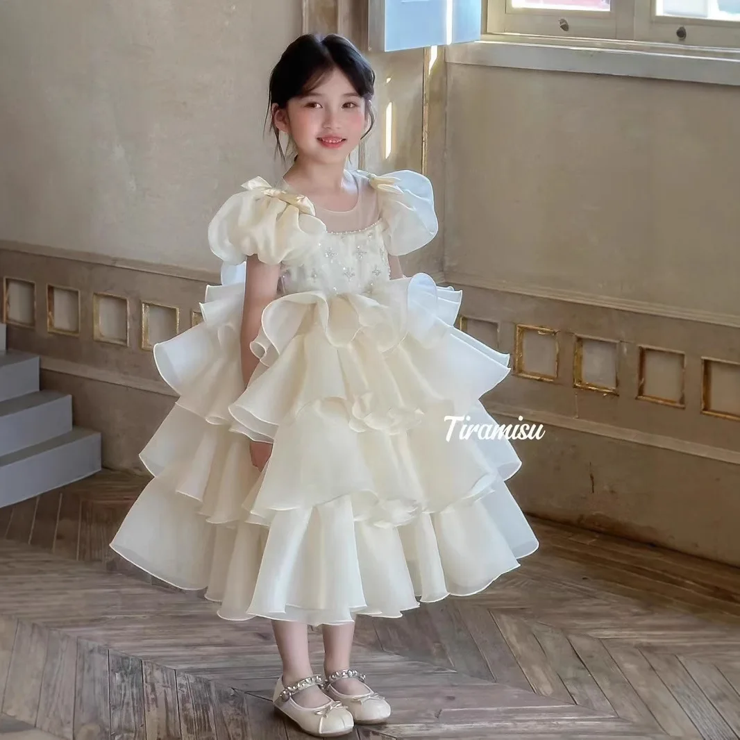 Girl Princess Dress High-end Champagne Dress for Girls Wedding Birthday Puffy Gauze Skirt Bridesmaid Dresses платье для девочки
Girl Princess Dress High-end Champagne Dress for Girls Wedding Birthday Puffy Gauze Skirt Bridesmaid Dresses платье для девочки