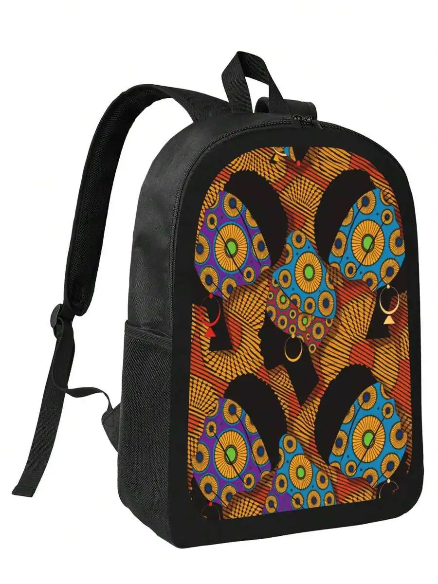 African Print Vibrant Backpack For Adults, Lightweight Daily Use With Adjustable Straps And Zipper Closure
African Print Vibrant Backpack For Adults, Lightweight Daily Use With Adjustable Straps And Zipper Closure