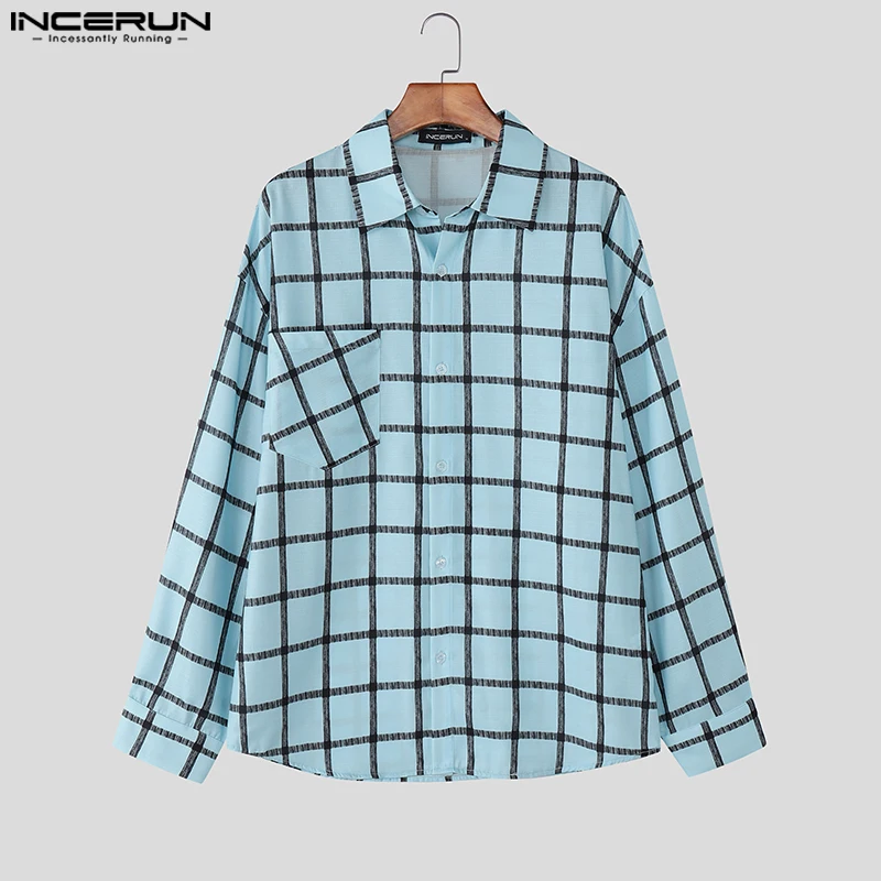 INCERUN Men Plaid Shirt Lapel Long Sleeve Button Casual Men Clothing 2025 Streetwear Autumn Loose Korean Style Fashion Male Tops
INCERUN Men Plaid Shirt Lapel Long Sleeve Button Casual Men Clothing 2025 Streetwear Autumn Loose Korean Style Fashion Male Tops