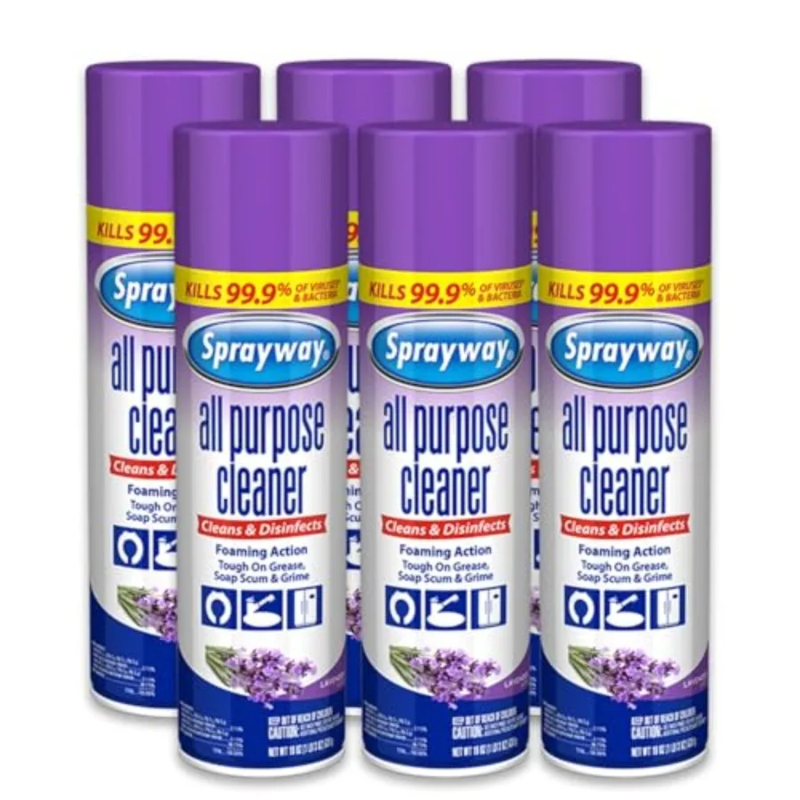 All Purpose Cleaner with Lavender Scent, 19oz, Pack of 6 Foaming Action, Clean, Disinfect, Deodorize Tough on Grease, Soap Scum
All Purpose Cleaner with Lavender Scent, 19oz, Pack of 6 Foaming Action, Clean, Disinfect, Deodorize Tough on Grease, Soap Scum