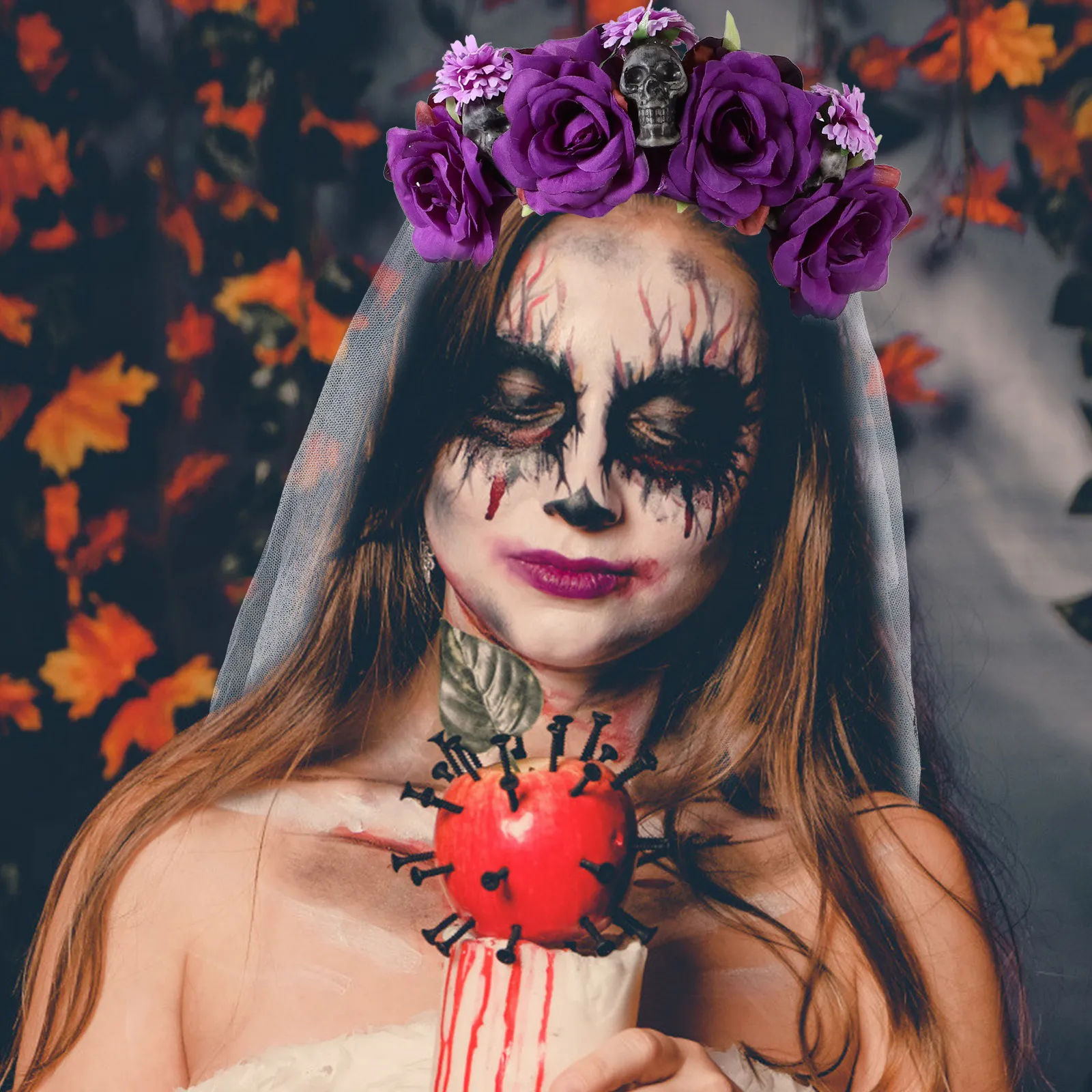 Premium Rose Hair Band for Halloween Party Costume Accessory Decorative Headdress for Women Kids Photography Cosplay Skull Theme
Premium Rose Hair Band for Halloween Party Costume Accessory Decorative Headdress for Women Kids Photography Cosplay Skull Theme