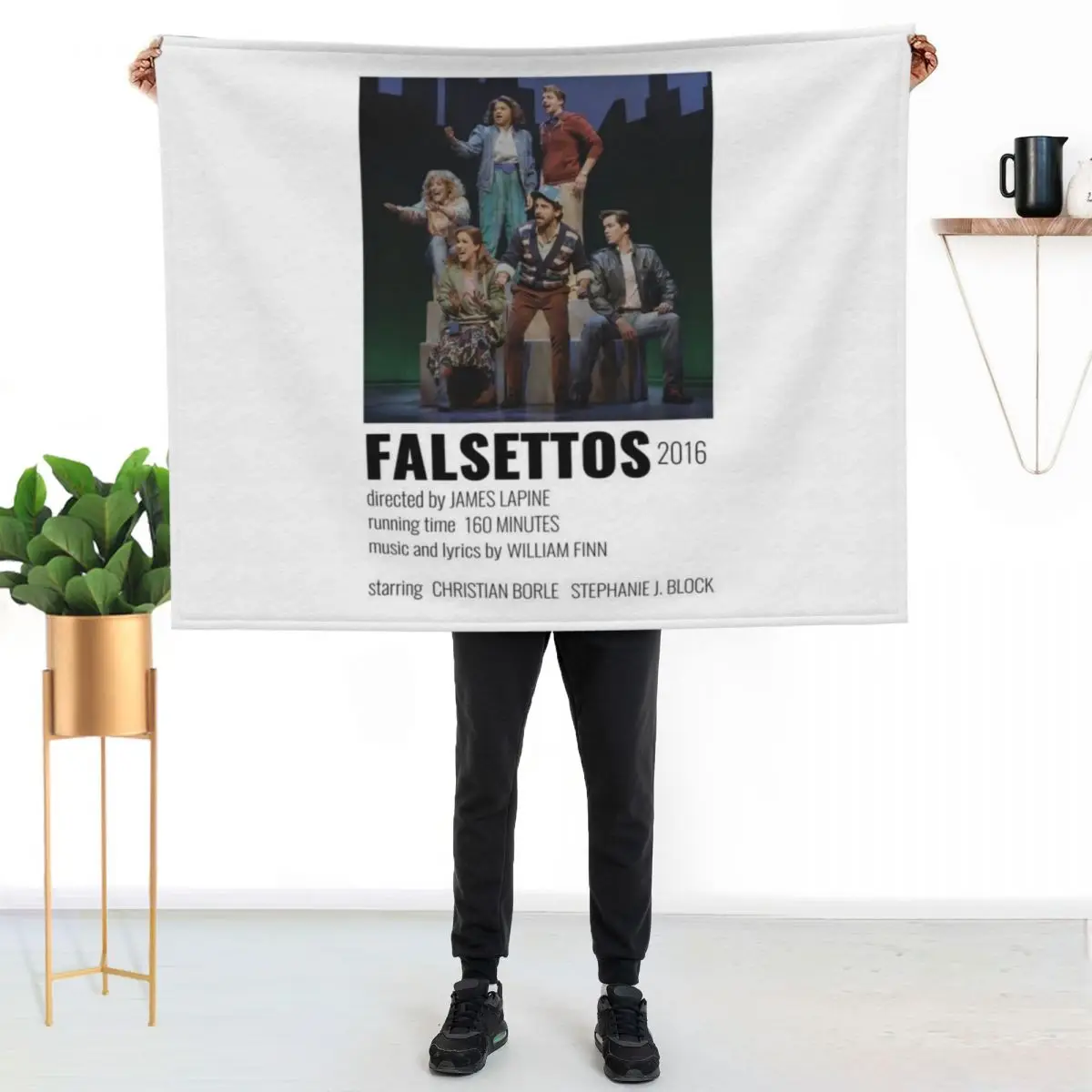 Falsettos Musical Poster Throw Blanket Elegant Warm Throw Blanket for Hotel Home
Falsettos Musical Poster Throw Blanket Elegant Warm Throw Blanket for Hotel Home