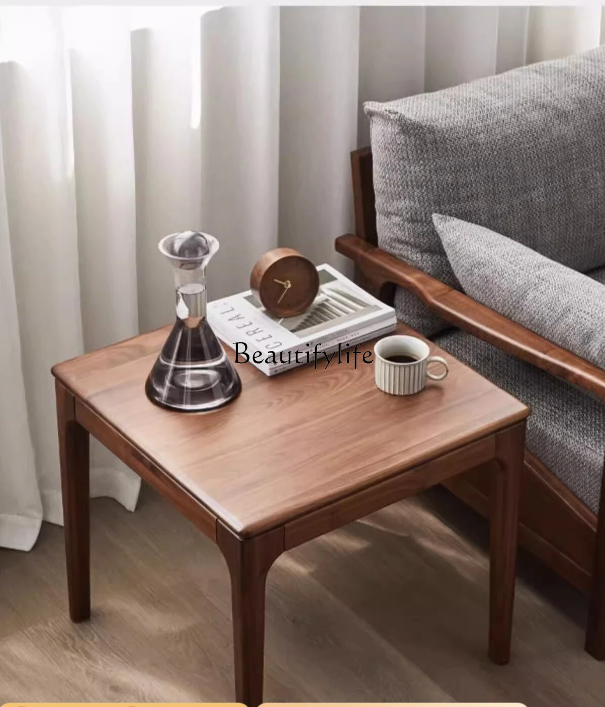 Black Walnut Solid Wood Sofa Side Table Square Side Table New Chinese Style
Black Walnut Solid Wood Sofa Side Table Square Side Table New Chinese Style