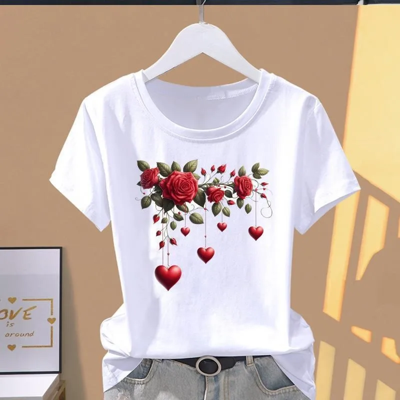 Summer 2026 Pure Cotton Women's T-shirts Print Various Beautiful Flowers Tops For Women Home Daily Loose And Slimming Design Top
Summer 2026 Pure Cotton Women's T-shirts Print Various Beautiful Flowers Tops For Women Home Daily Loose And Slimming Design Top