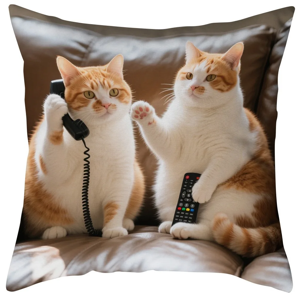 Funny Cute Cat Cushion Cover Peach Skin Soft Decorative Pillowcase For Living Room Sofa Home Decor Kitten Throw Pillow Case 1PC
Funny Cute Cat Cushion Cover Peach Skin Soft Decorative Pillowcase For Living Room Sofa Home Decor Kitten Throw Pillow Case 1PC